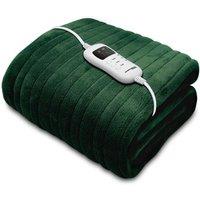Dreamcatcher Heated Electric Soft Throw 160 X 120Cm 9 Heat Settings And Timer - Green, Green