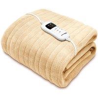 Dreamcatcher Heated Electric Soft Throw 160 X 120Cm 9 Heat Settings And Timer - Natural Cream, Cream