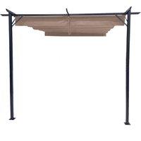 Jack Stonehouse Brooklyn Steel Wall Mounted Pergola Beige, Cream