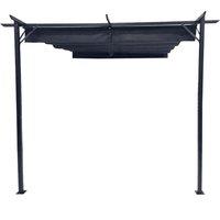 Jack Stonehouse Brooklyn Steel Wall Mounted Pergola Grey, Grey