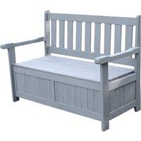 Jack Stonehouse Grey Enclosed Wooden Garden Storage Bench, Grey