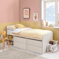 Home Treats Mid Sleeper Kids Bed With Drawers Cabin Bed With Mattress Single