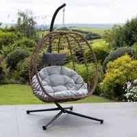 Artemis Home Aylesbury Swing Egg Pod Chair - Light Grey, Grey