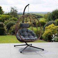 Artemis Home Aylesbury Swing Egg Pod Chair - Dark Grey, Grey