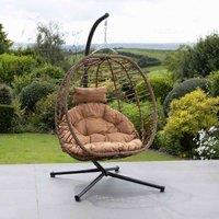 Artemis Home Risborough Swing Egg Pod Chair - Brown, Brown