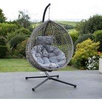 Artemis Home Bradshaw Swing Egg Pod Chair - Light Grey, Grey