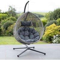 Artemis Home Bradshaw Swing Egg Pod Chair - Dark Grey, Grey