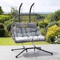 Artemis Home Haversham Swinging Double Garden Seat - Light Grey