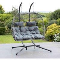 Artemis Home Haversham Swinging Double Garden Seat - Dark Grey