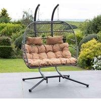 Artemis Home Burford Swinging Double Garden Seat - Brown