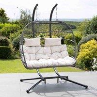 Artemis Home Burford Swinging Double Garden Seat - Cream