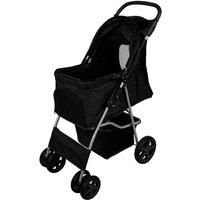 Monster Shop Pet Stroller w/ Rain Cover Black, Black