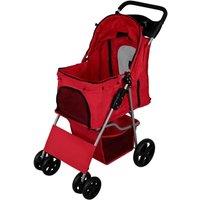 Monster Shop Pet Stroller w/ Rain Cover Red, Red