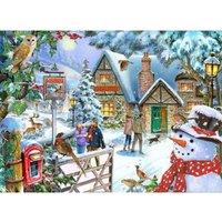 The House Of Puzzles Snowman's View 1000 Piece Jigsaw Puzzle, Multi