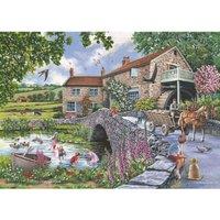 The House Of Puzzles Old Mill 1000 Piece Jigsaw Puzzle, Multi
