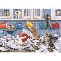 The House Of Puzzles Kitty Litter Big 250 Piece Jigsaw Puzzle, Multi