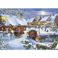 The House Of Puzzles Sleigh Ride 1000 Piece Jigsaw Puzzle, Multi