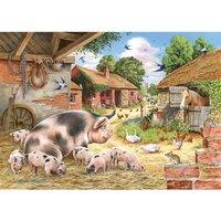 The House Of Puzzles Poppy's Piglets Big 500 Piece Jigsaw Puzzle, Multi