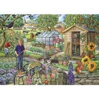 The House Of Puzzles At The Allotment Big 500 Piece Jigsaw Puzzle, Multi