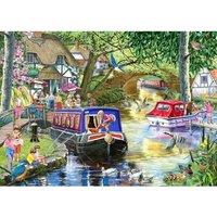 The House Of Puzzles Summer On The River 1000 Piece Jigsaw Puzzle, Multi