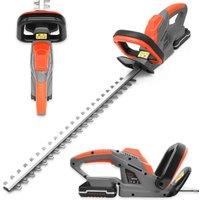 Terratek Cordless 20V Hedge Trimmer 1Hr Fast Charge - Battery And Charger Included, Orange