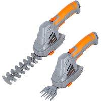 Terratek 2 In 1 Cordless Handheld Hedge Trimmer 7.2V Charger Included, Orange