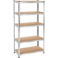 Tectake Heavy Duty Garage Shelving Made Of Sheet Steel Konrad, Brown
