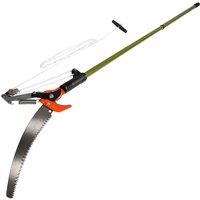 Tectake Tree Pruner w/ Cable And Saw Function, Green