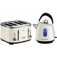 Russell Hobbs Stylevia Kettle & 4 Slice Toaster Bundle Cream 28132BU, Cream