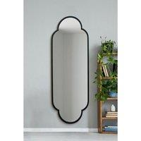Mirroroutlet Duplici - New Black Metal Framed Double Arched Oval Wall Mirror 67inch X 23inch 170Cm X 59M , Black