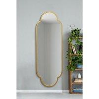 Mirroroutlet Duplici - New Gold Metal Framed Double Arched Oval Wall Mirror 67inch X 23inch 170Cm X 59M , Gold