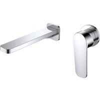 Vurtu Minerva 2 Tap Hole Wall Mounted Basin/ Bath Filler - Chrome, Silver