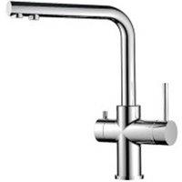 Vurtu Apollo L Shape Dual Function Single Lever Tap 306 h X 126 w Chrome 412401, Silver