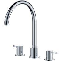Vurtu Venus C Shape Basin Mixer 1 4 Turn Single Lever Ceramic Disc High Low Water Pressure 318 h X 356 w Chrome 421301, Silver