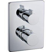 Vurtu Hunsdon 3 Way Concealed Thermostatic Shower Valve 200 h X 150 w Chrome 813700-3, Silver
