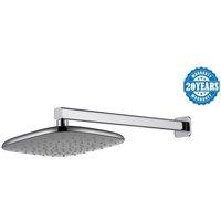 Vurtu Hunsdon Soft Square Fixed Shower Head 97 h X 200 w Chrome 991110C 982306, Silver