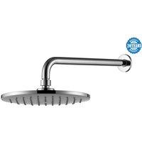 Vurtu Hertford Single Fixed Shower Head 139 h X 200 w Chrome 991116C 982234, Silver