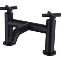 Vurtu Noir Bath Filler 1 4 Turn Dual Lever High Low Water Pressure 240 h X 240 w Black 659847, Black