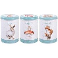 Wrendale Desings Wrendale Designs The Country Set Tea Coffee Sugar Canister Set - Teal, Multi