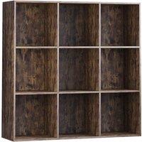 Vida Designs Durham 3X3 Cube Storage Unit Dark Wood, Brown