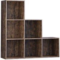 Vida Designs Durham 6 Cube Staircase Storage Unit Dark Wood, Brown