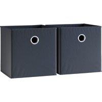 Vida Designs Durham Cube Storage Basket Black Set Of 2, Black