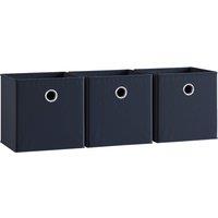 Vida Designs Durham Cube Storage Basket Black Set Of 3, Black