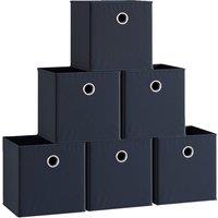 Vida Designs Durham Cube Storage Basket Black Set Of 6, Black
