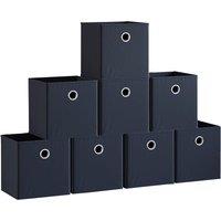 Vida Designs Durham Cube Storage Basket Black Set Of 8, Black