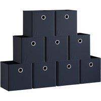 Vida Designs Durham Cube Storage Basket Black Set Of 9, Black