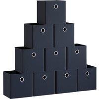Vida Designs Durham Cube Storage Basket Black Set Of 10, Black