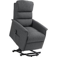 HOMCOM Power Lift Recliner Electric Reclining Chair with Remote Dark Grey, Grey