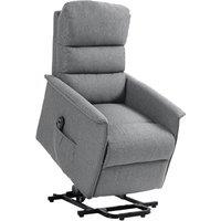 HOMCOM Power Lift Recliner Electric Reclining Chair with Remote Grey, Grey