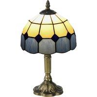 HOMCOM Antique Table Lamp, for Bedroom Bedside, Bulb not Included, Blue, Blue